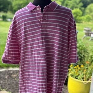 Daniel Cremieux Lavender and White Striped Polo